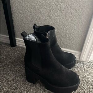 Black Platform Ankle Boots